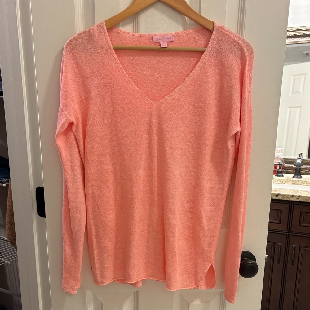 Lilly pulitzer linen sweater